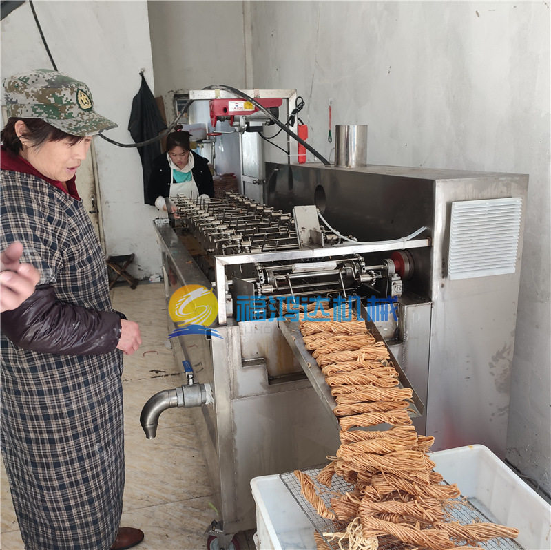 厂家生产蝴蝶馓子油炸机 电加热炸馓子油炸机 金丝馓子油炸机