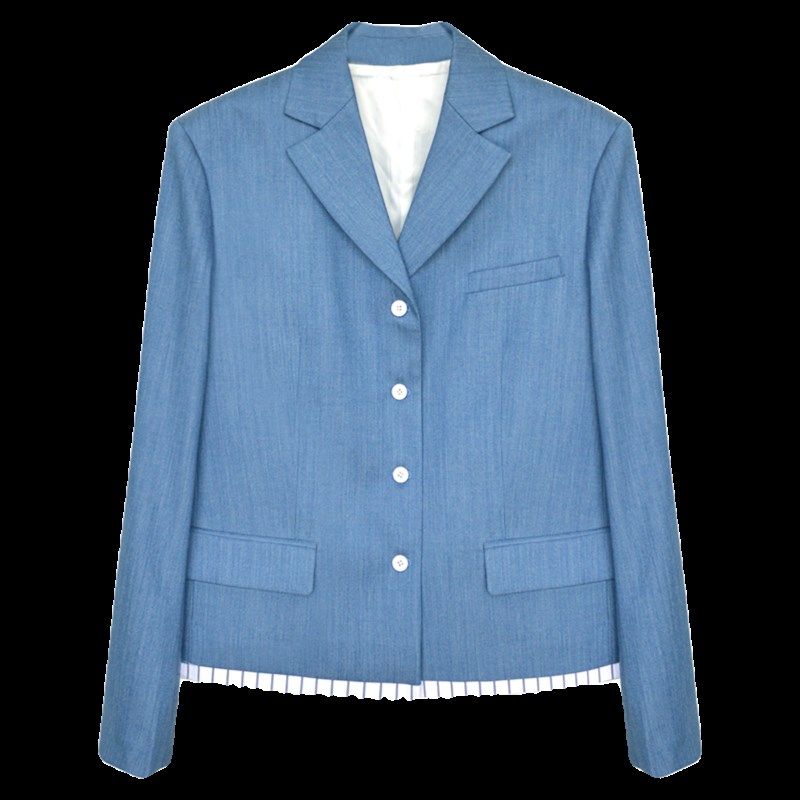 因由 轻熟风立体剪裁西服女显瘦羊毛短款半身裙拼接西装半裙套装