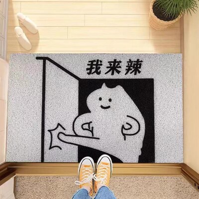 可爱入户门防水地垫进门口玄关可裁剪除尘可擦线圈门垫可定制