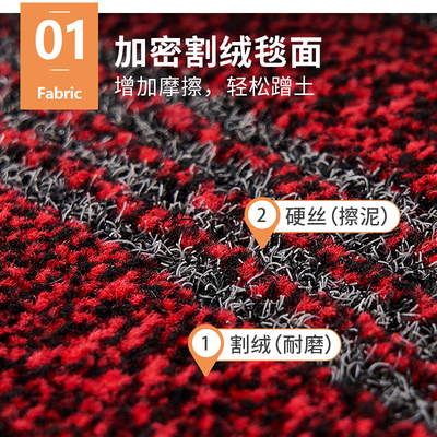 入户门地毯进门防滑蹭土地垫除尘吸水别墅玄关家用门口蹭脚垫加厚
