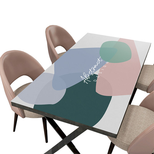 皮革餐桌垫PVC防烫北欧茶几垫子椭圆家用长方形桌布防水防油免洗