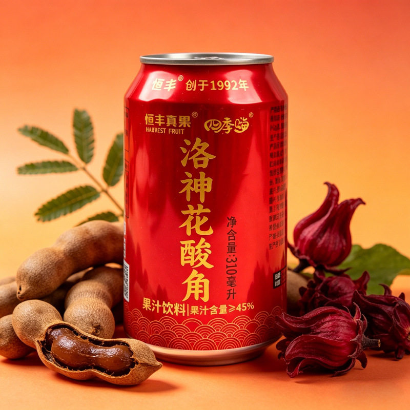 恒丰四季嗨洛神花茶酸角汁饮料310ml*12瓶云南特产果汁解暑饮料