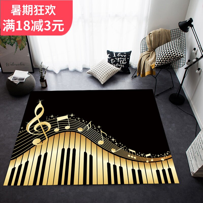 钢琴地毯音乐乐谱地垫书房客厅进门门垫脚垫隔音吸音防滑垫可定制