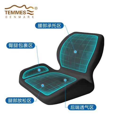 丹麦TEMMES泰梅斯 办公坐垫靠垫一体垫 舒臀记忆棉椅子座垫