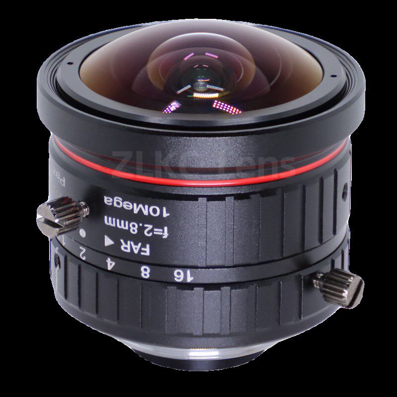 C口鱼眼镜头2.8mm广角视野1000万工业相机镜头手动光圈镜头1/1.8