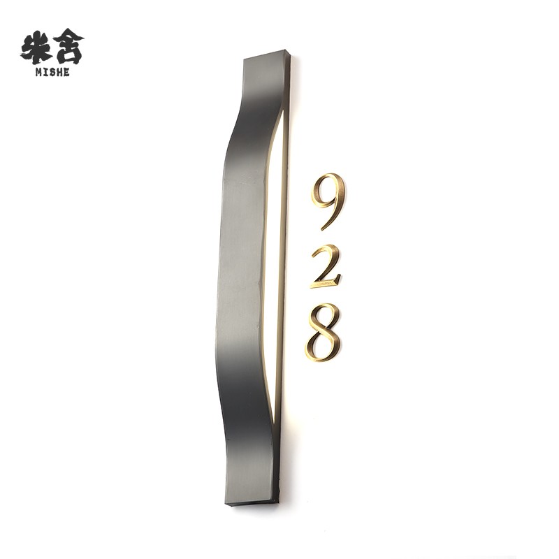 不锈钢标识牌创意门牌侧发光竖排金属酒店宾馆房间号码数字牌定制