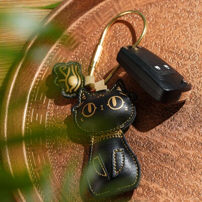 大英博物馆安德森猫pu钥匙扣巴斯特萌猫书包挂件母亲节文创礼物女