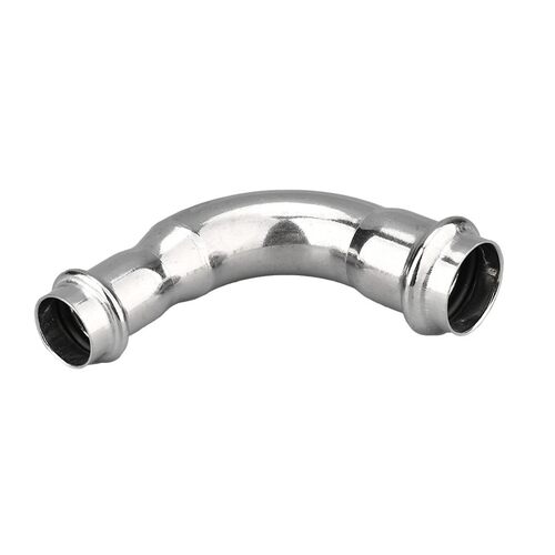 304薄壁不锈钢90度变径双卡压异径弯头卡接压接4分6分大小转换头