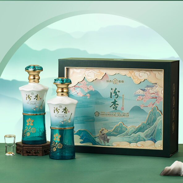 汾杏窖藏A19 清香型白酒 收藏送礼自饮 高端礼盒 53度 475mL 2瓶
