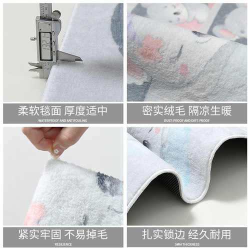 玄关换鞋凳垫子卡通长方形穿鞋柜椅垫定制入户门防滑卡座软包坐垫
