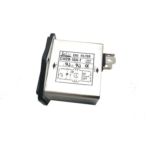 KEILS电源滤波器直流开关220V10A电源净化器插座式CW2B-10A-T