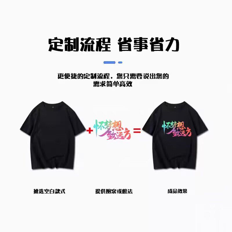定制T恤衫广告文化短袖工作班服装diy团队男女衣服定做印字图logo