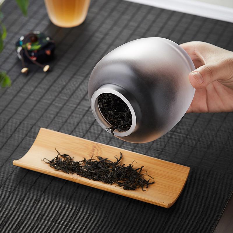 玻璃茶叶罐精品高档防潮密封罐家用带盖厨房储存杂粮罐透明散茶罐
