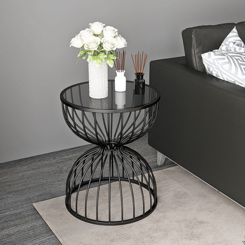 END TABLE SIDE TABLE 创意铁艺酒店卧室床头客厅沙发边几小圆桌