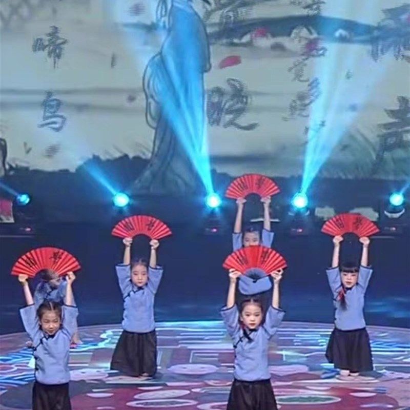 儿童国学礼赞演出服女童民国风表演服幼儿园中山装民国学生服舞蹈