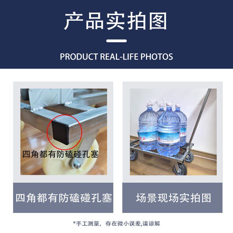 加厚折叠方管车手推车搬运车万能拉杆大承重钢管车大号平板推车