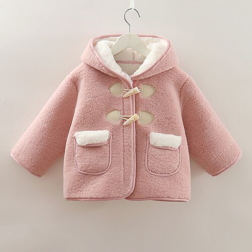 女童外套2023冬装新款儿童加厚羊羔绒毛毛衣宝宝冬季夹棉保暖大衣