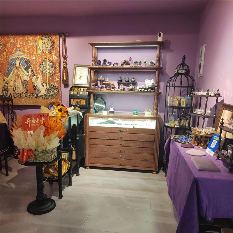 中古风珠宝首饰展示柜古玩玉器饰品展示架陈列架复古靠墙柜可定制