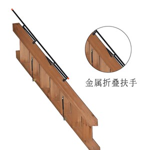 简约家用实木登高梯靠墙折叠梯可移动直梯防滑多用定制实木阁楼梯