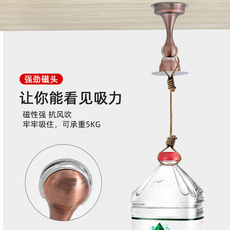 门吸免打孔新款不锈钢卫生间门碰门阻防撞门挡强磁铁门吸地吸墙吸
