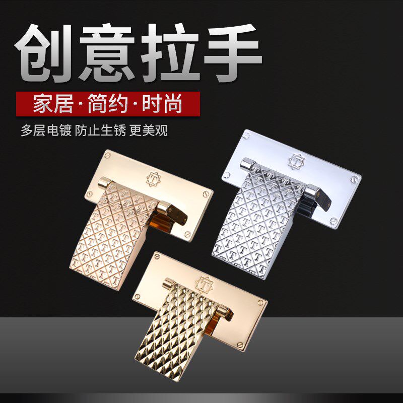 黑色小拉手抽屉橱柜门明装简约实心单孔轻奢金色家具装饰欧式拉手