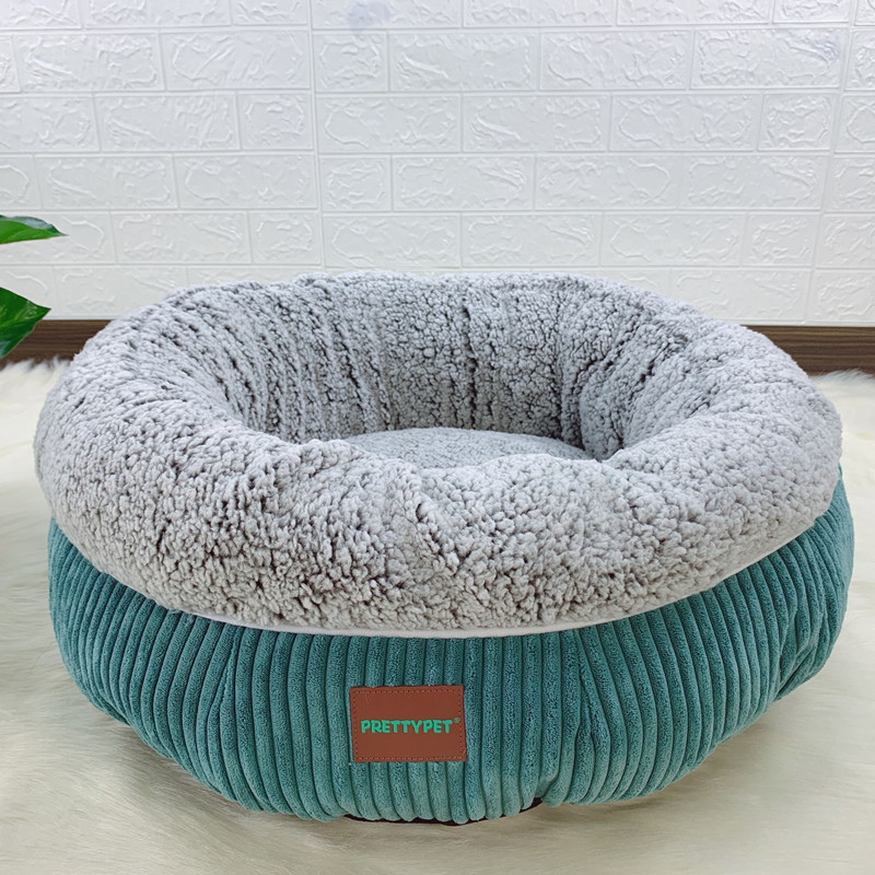 深度睡眠狗窝 半包围设计舒棉绒材质 加厚保暖猫狗睡袋 泰迪比熊