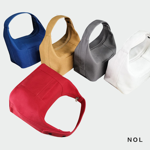 NOL便当袋饭盒手提包帆布午餐袋时尚带饭包手拎单肩女士包饭盒包