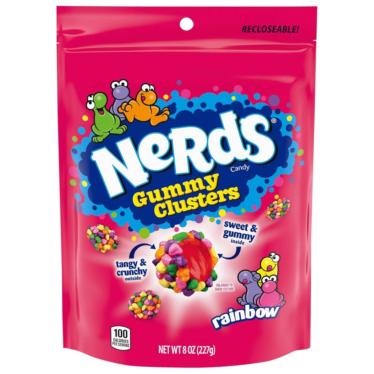 Nerds-美国呆子彩虹脆皮夹心软糖绳子粒粒脆糖果松脆有嚼劲零食