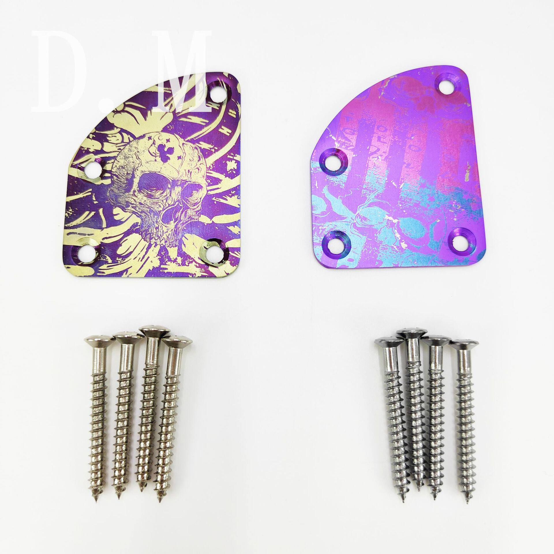 钛合金异型缺角电吉他加强板刀形电贝司补强板琴颈琴体连接板