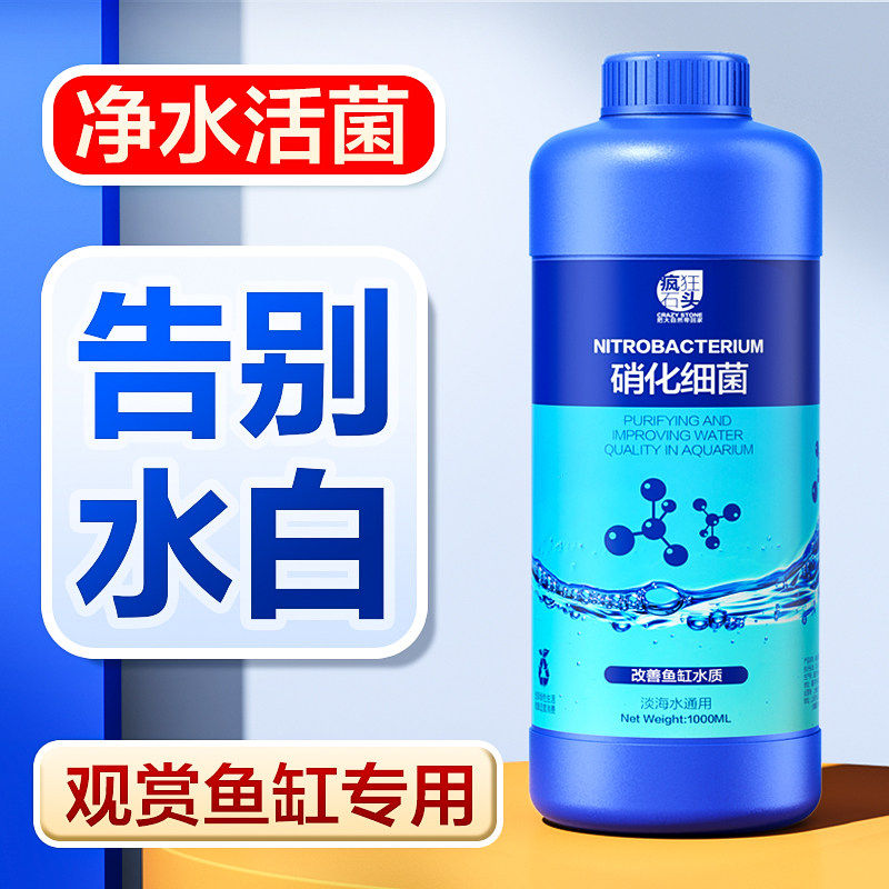 鱼缸消化硝化细菌分解鱼便活菌液养鱼用净水剂鱼池净化水质稳定剂