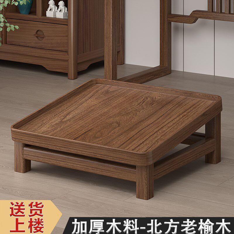 全实木拜垫佛堂家用寺庙磕头垫新中式方形供佛禅修蒲团打坐垫拜凳