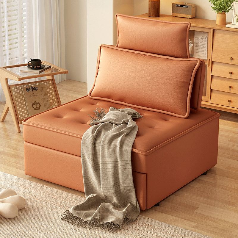 泡芙沙发床布艺日式奶油风小户型客厅卧室折叠两用单双人多功能床