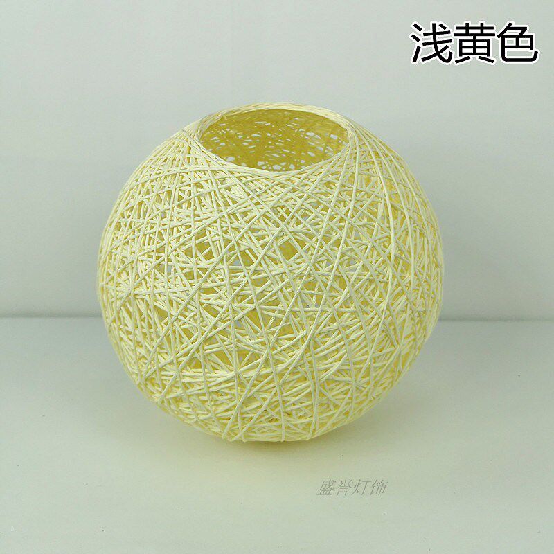 麻球灯罩仿藤编藤球罩配件 圆形灯具配件