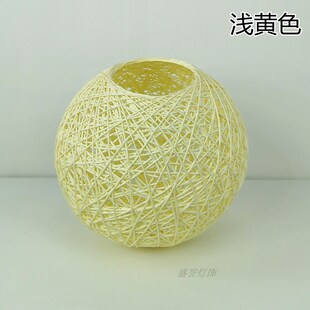 麻球灯罩仿藤编藤球罩配件 圆形简约创意台灯壁灯吊灯装饰外壳罩