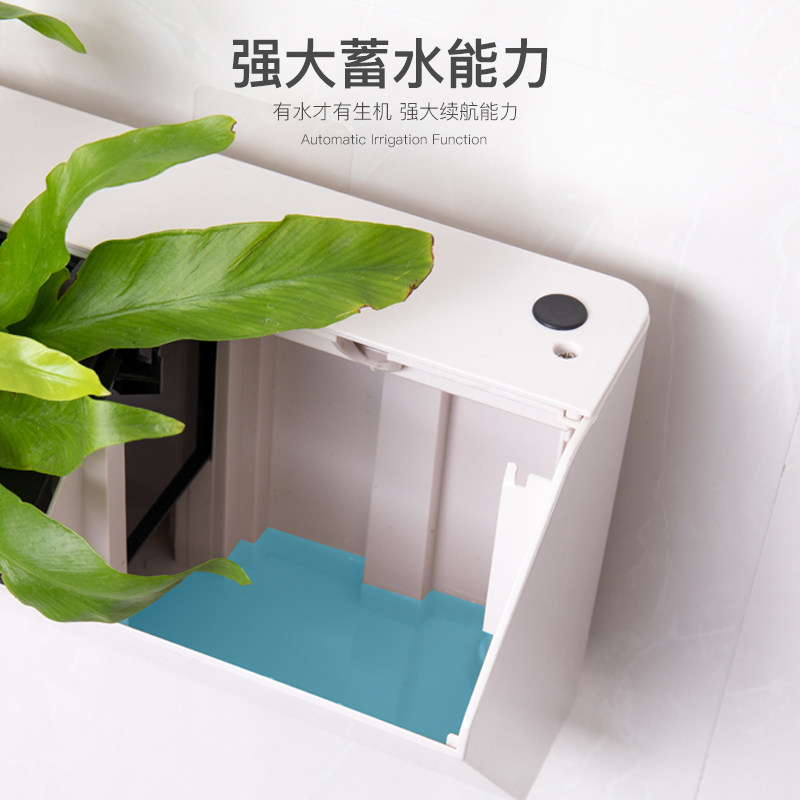 挂在墙上的花盆绿萝懒人盆储水贴墙花盆墙壁挂墙壁挂式免打孔免钉