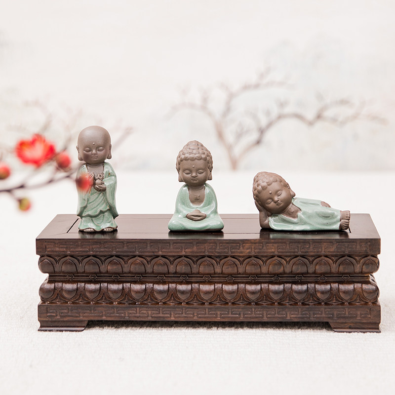 黑檀木莲花底座实木佛像关公玉石鱼缸摆件花盆底座托架奇石头底座