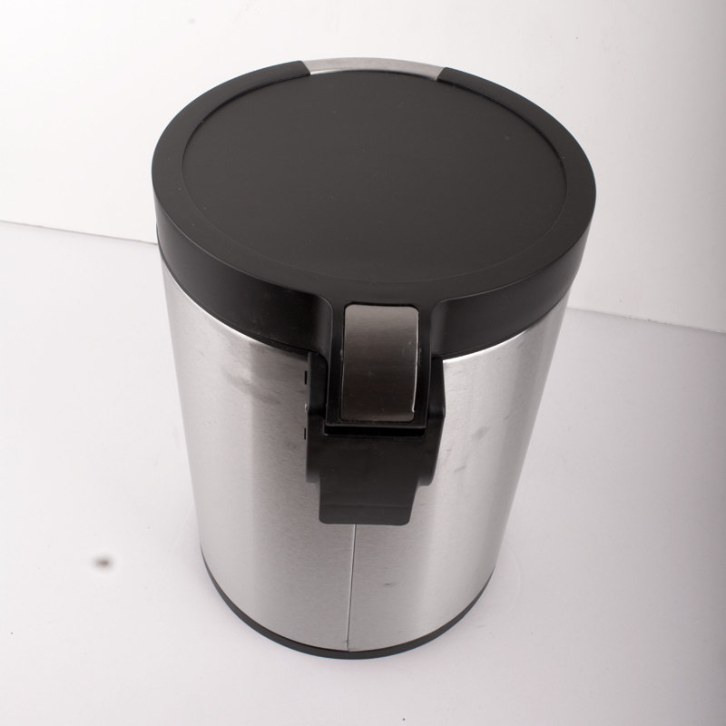 不锈钢创意家用脚踏垃圾桶卫生间静音缓降洗手间垃圾筒5L8L包邮