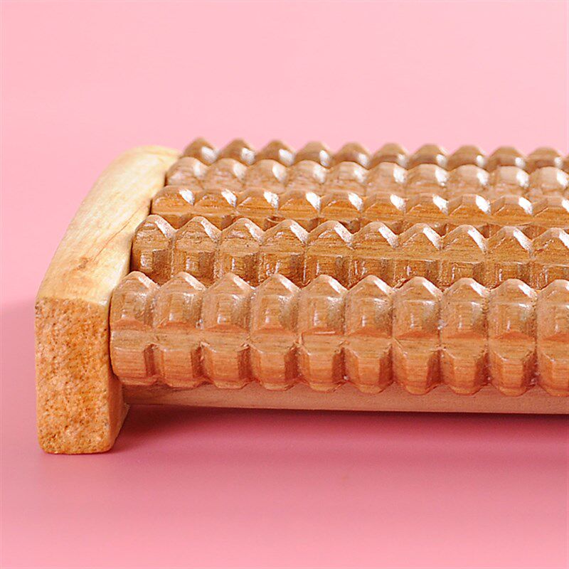 足底脚底按摩器木质滚轮式实木脚部足部腿部按摩脚器穴位滚珠家用