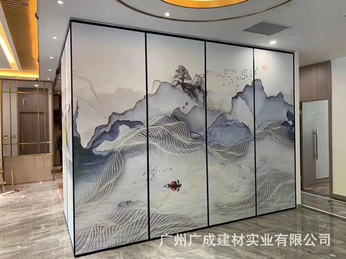 半自动移动折叠隔断屏风