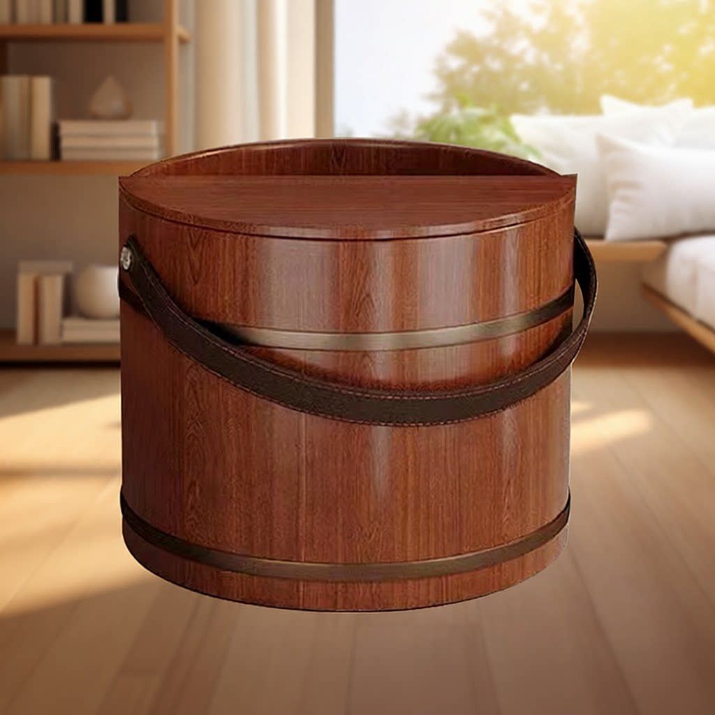 香柏木手提泡脚木桶成人足疗洗脚木盆家用实木加厚泡脚足浴盆