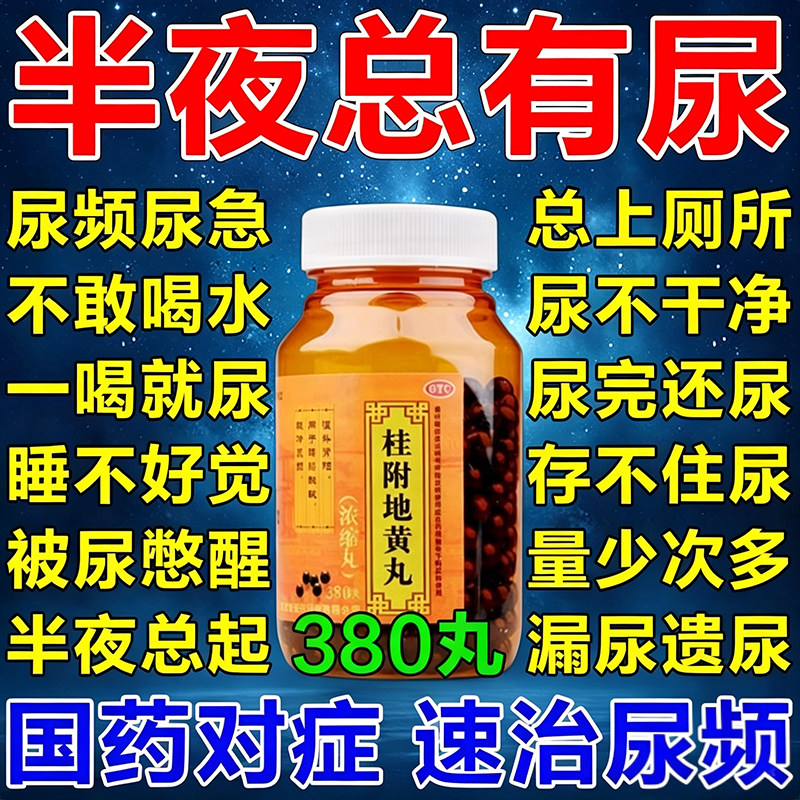 上海宝龙桂附地黄丸中成药治疗尿频尿急夜尿多小便次数多男女尿多