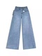 玉米专享 直筒裤 ～弹力浅蓝色牛仔裤 阔腿裤 1701 女窄版