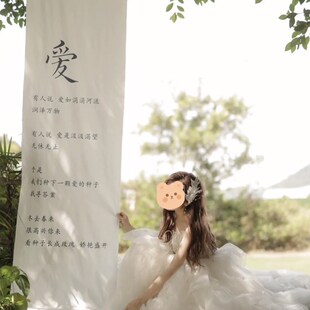 音乐会装饰半透纱户外森系挂布树下见舞台布幔田园草坪拍照布置