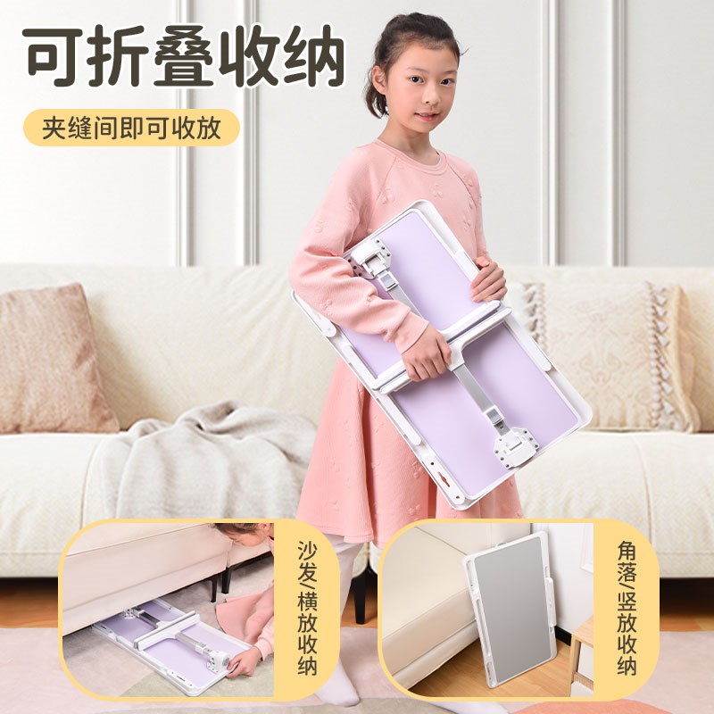 儿童放床上用小桌子可升降折叠坐在床上写作业的书桌宝宝阅读支架