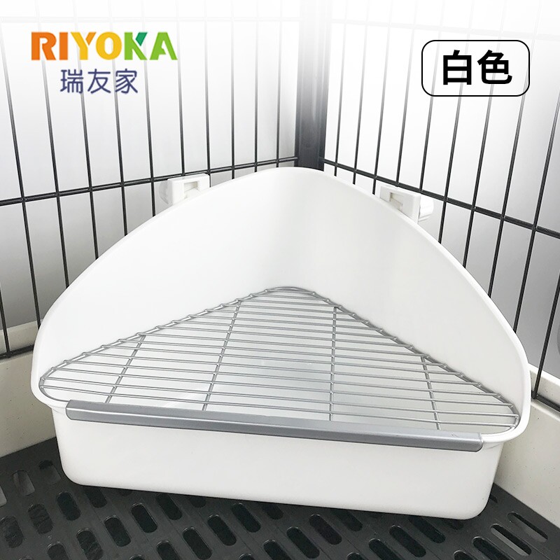 riyoka瑞友家大号方形兔子厕所防喷尿尿盆宠物便盆除臭防掀翻室内