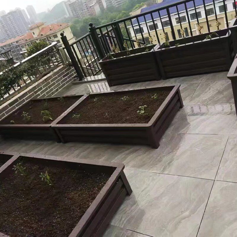 定制铝合金花箱户外庭院花盆阳台种菜种植箱室外市政道路护栏花箱