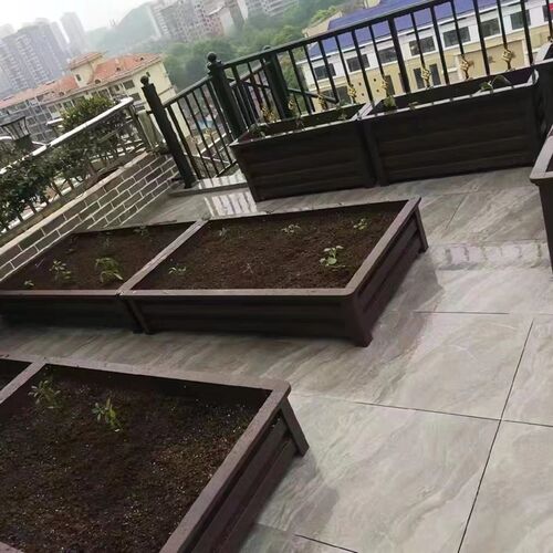 定制铝合金花箱户外庭院花盆阳台种菜种植箱室外市政道路护栏花箱