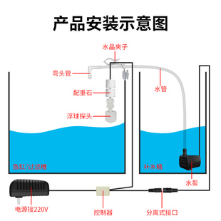 鱼缸自动补水器背滤底滤海缸补草水海缸自动电子补神水器鱼缸包邮
