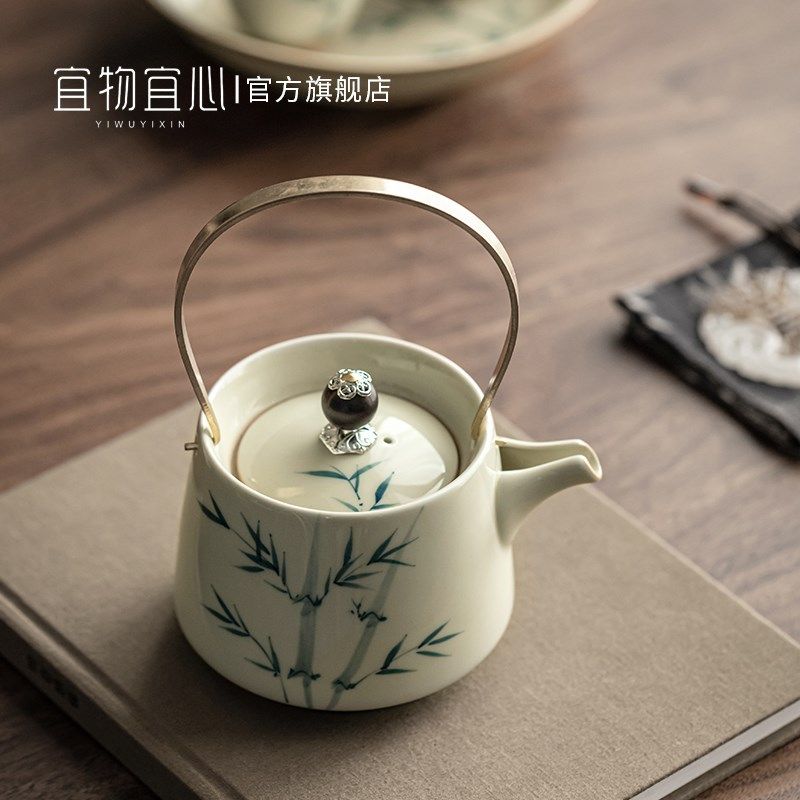 景德镇茶壶瓷壶泡茶小壶家用陶瓷红茶茶具套装茶碗瓷器煮茶器