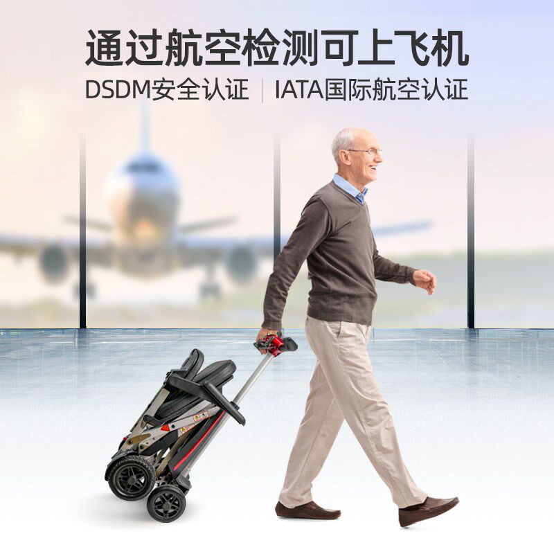 斯途康M2020老人代步车折叠轻便携四轮电动车小型老年双人助力车